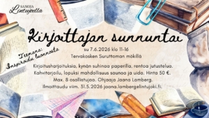 Kirjoittajan sunnuntai 7.6.2026 -kurssimainos